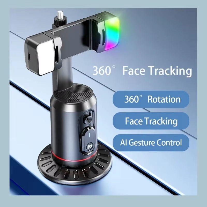 AxisPro 360° AI Face-Tracking Gimbal Stabilizer with Selfie Stick, Desk Tripod & Bluetooth Remote