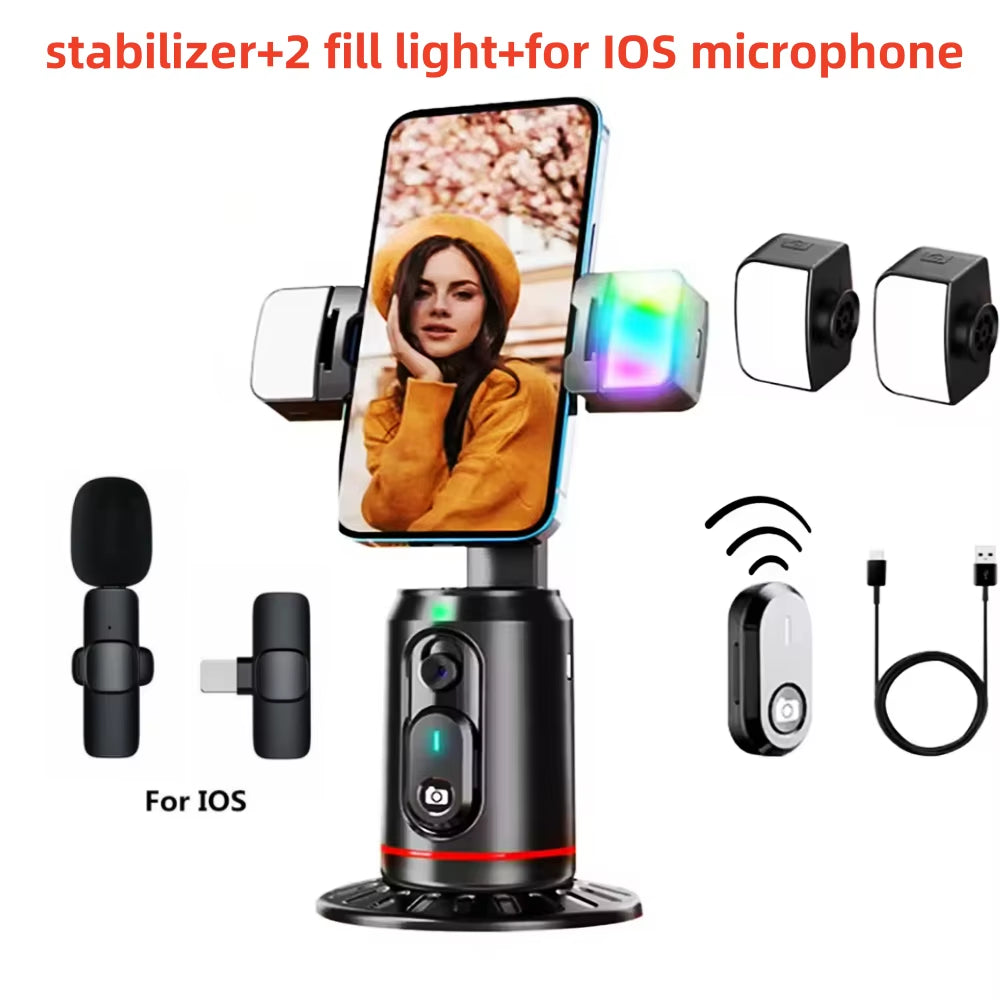 AxisPro 360° AI Face-Tracking Gimbal Stabilizer with Selfie Stick, Desk Tripod & Bluetooth Remote
