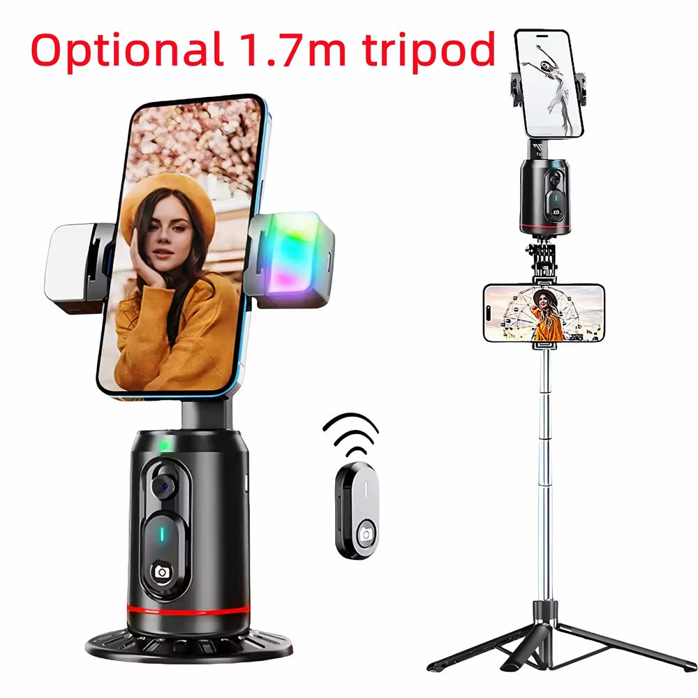AxisPro 360° AI Face-Tracking Gimbal Stabilizer with Selfie Stick, Desk Tripod & Bluetooth Remote