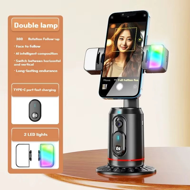 AxisPro 360° AI Face-Tracking Gimbal Stabilizer with Selfie Stick, Desk Tripod & Bluetooth Remote